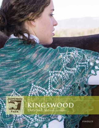 Kingswood Crescent Shape Shawl in Juniper Moon Farm Findley Dappled