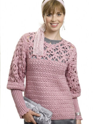 Rose Of Sharon Tunic in Caron Simply Soft - Downloadable PDF