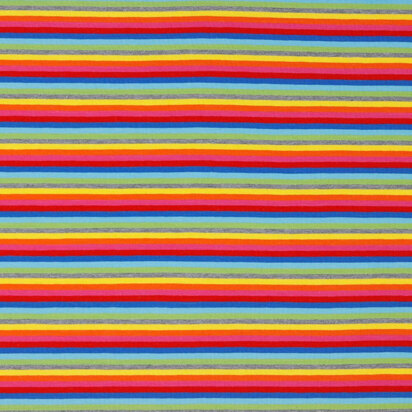 Poppy Fabrics - Colourful Rainbow Stripes 1 Jersey