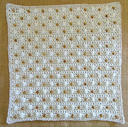 Crochet Bead and Bobble Cushion