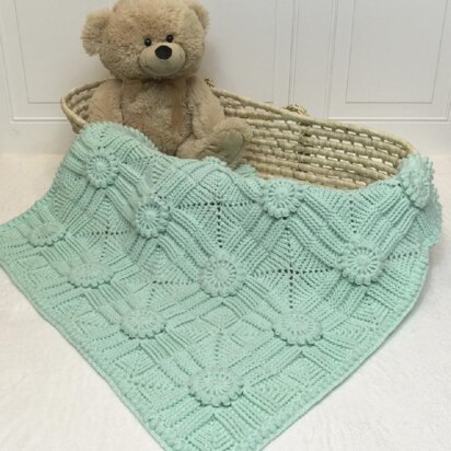Croix Matelasse Crochet Baby Blanket