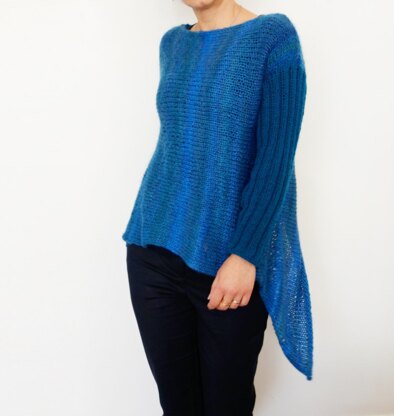 Open Back Asymmetrical Sweater