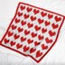 C2C Valentine's Day Blanket Hearts Throw Graphgan Crochet Pattern