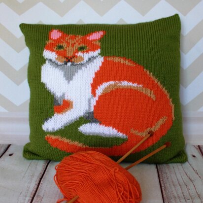 Ginger and White Cat Cushion Cover