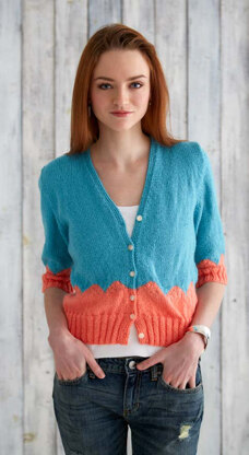 Walk in the Park Cardi in Caron Simply Soft Light - Downloadable PDF