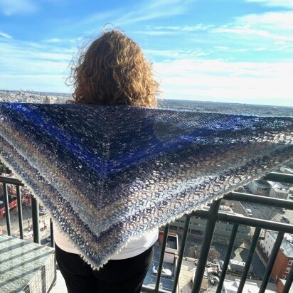 Shades of Blue Shawl