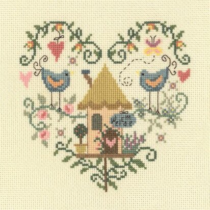 Creative World of Crafts Birdhouse Love Cross Stitch Kit