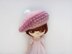 Popcorn beret for doll