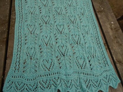 Hidden Hearts Lace Shawl