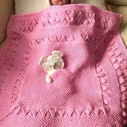 TEDDY IN A POCKET baby blanket