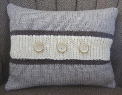 Button Stripe 16"x12" Pillow cover