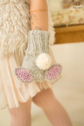 Bunny April Wrist Warmers