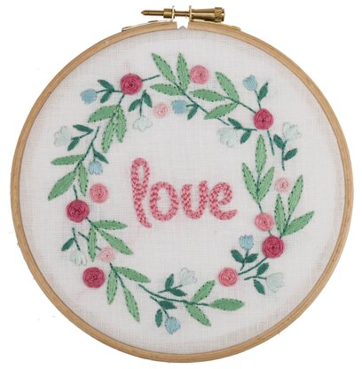 Anchor Starter Kit Love Hoop Embroidery Kit - 15 x 15 cm