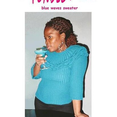 Blue waves sweater 401 - knitting pattern