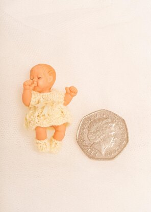 Miniature Baby Dress, Pants and Booties
