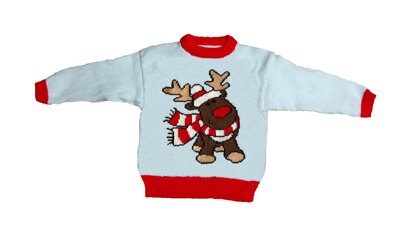 Christmas Rudolph Reindeer Jumper / Sweater Knitting Pattern #31