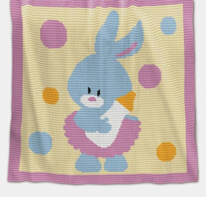 CROCHET Baby Blanket - Bunny Girl