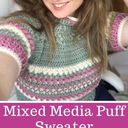 Mixed Media Puff Sweater