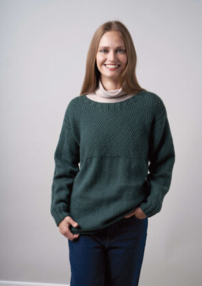 Sofa Sweater in Rowan Pure Wool Superwash Worsted - ZB299-00003-DE - Downloadable PDF
