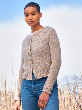 Fryda Cardigan in Berroco Aerial and Ultra Wool - Downloadable PDF