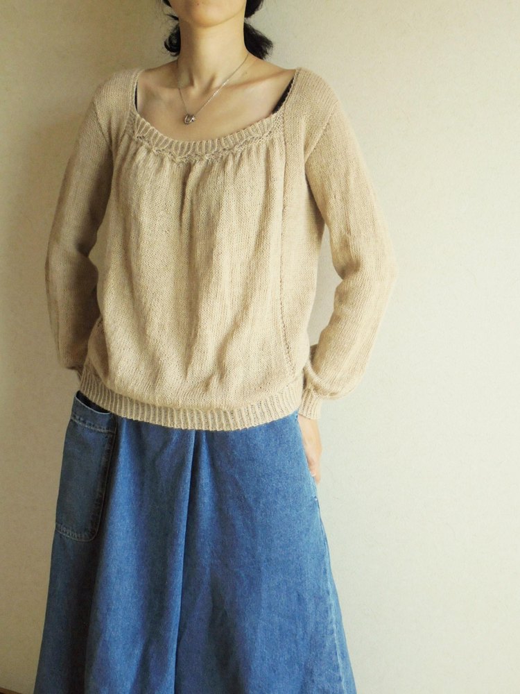 Knit peasant sale top