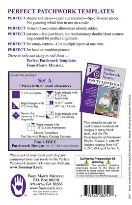 Marti Michell Set A Perfect Patchwork Quilting Template