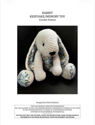 Bunny Rabbit Memory Keepsake / Toy