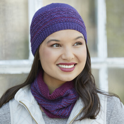 873 Sugarplum Hat and Cowl - Knitting Pattern for Women in Valley Yarns Charlemont