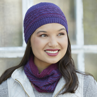 Valley Yarns 873 Sugarplum Hat and Cowl