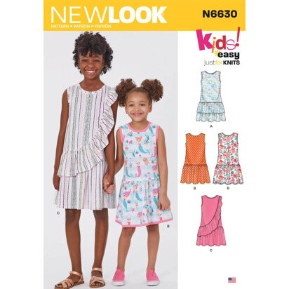 New Look N6630 Children's And Girls' Dresses 6630 - Paper Pattern, Size 3-4-5-6-7-8-10-12-14
