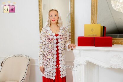 Lace cardigan with butterflies