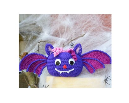 Vampire Bat. Pumpkin Amigurumi. Farmhouse Decor. Halloween Patterns