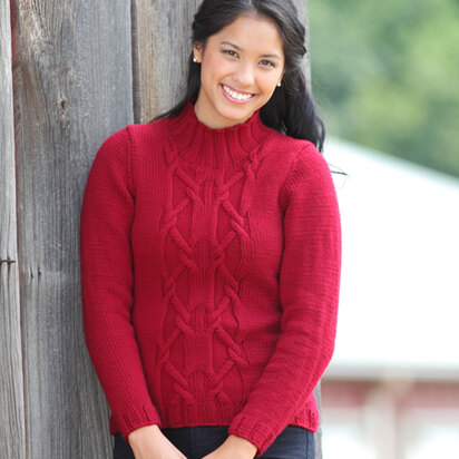 495 Rudhira Pullover - Sweater Knitting Pattern for Women in Valley Yarns Amherst