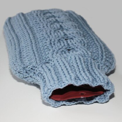 Cabled Hot Water Bottle Cozy