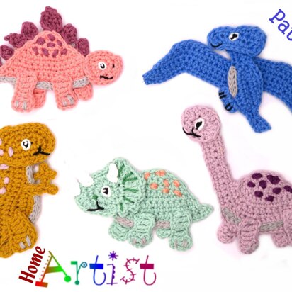 Dinosaur set Crochet Pattern