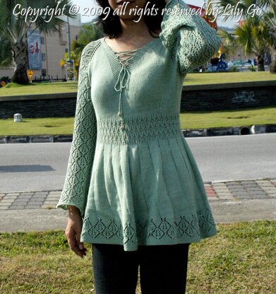 Lace Sleeves Sweater