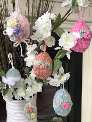 EASTER TREE EGGS HOME DECOR CHOCOLATE EGG COVER KNITTING PATTERN