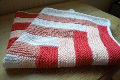 Candy Striped Baby Blanket