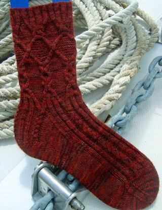 Medallion Cables Socks