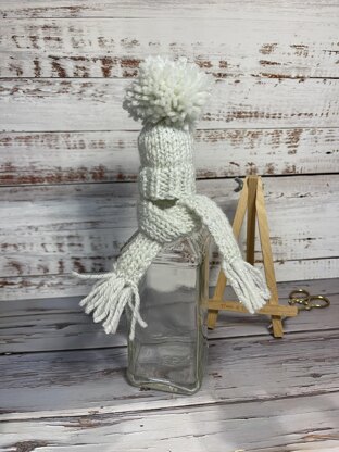 Christmas Bottle Topper Set Knitting Pattern