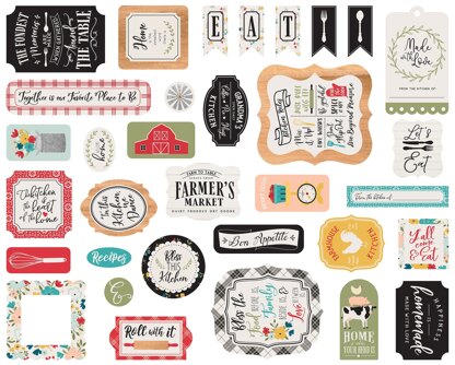 Echo Park Paper Echo Park Cardstock Ephemera 33/Pkg - Icons, Farmhouse Kitchen