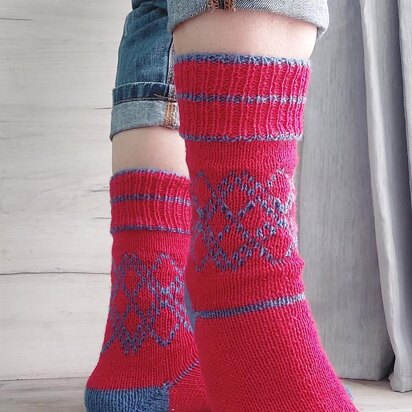 Karo Socks - knitting pattern