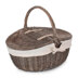 Willow Direct Antique Wash Finish Oval Picnic Basket With White Lining - 420x350x190mm