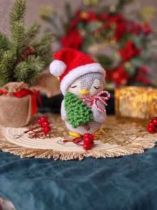 Crochet Christmas penguin amigurumi