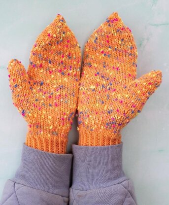 Sprinkle Mittens in Universal Yarn Uptown Bamboo DK & Bella Pom Pom - 2700 - Downloadable PDF