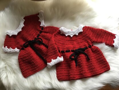 Santa Baby Dress & Cardigan Set N 338