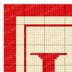 C2C Crochet Pattern Letter U Blanket Baby Shower Stroller Red Cream Name Throw