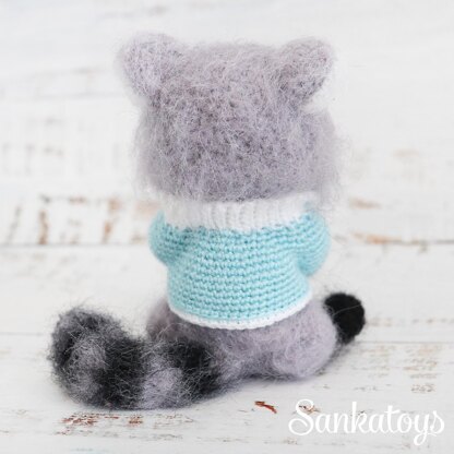 Little raccoon Smoky Crochet pattern by Sankatoys | LoveCrafts