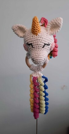 Unicorn baby rattle #2
