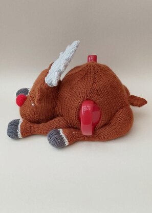 Christmas Knackered Reindeer Tea Cosy